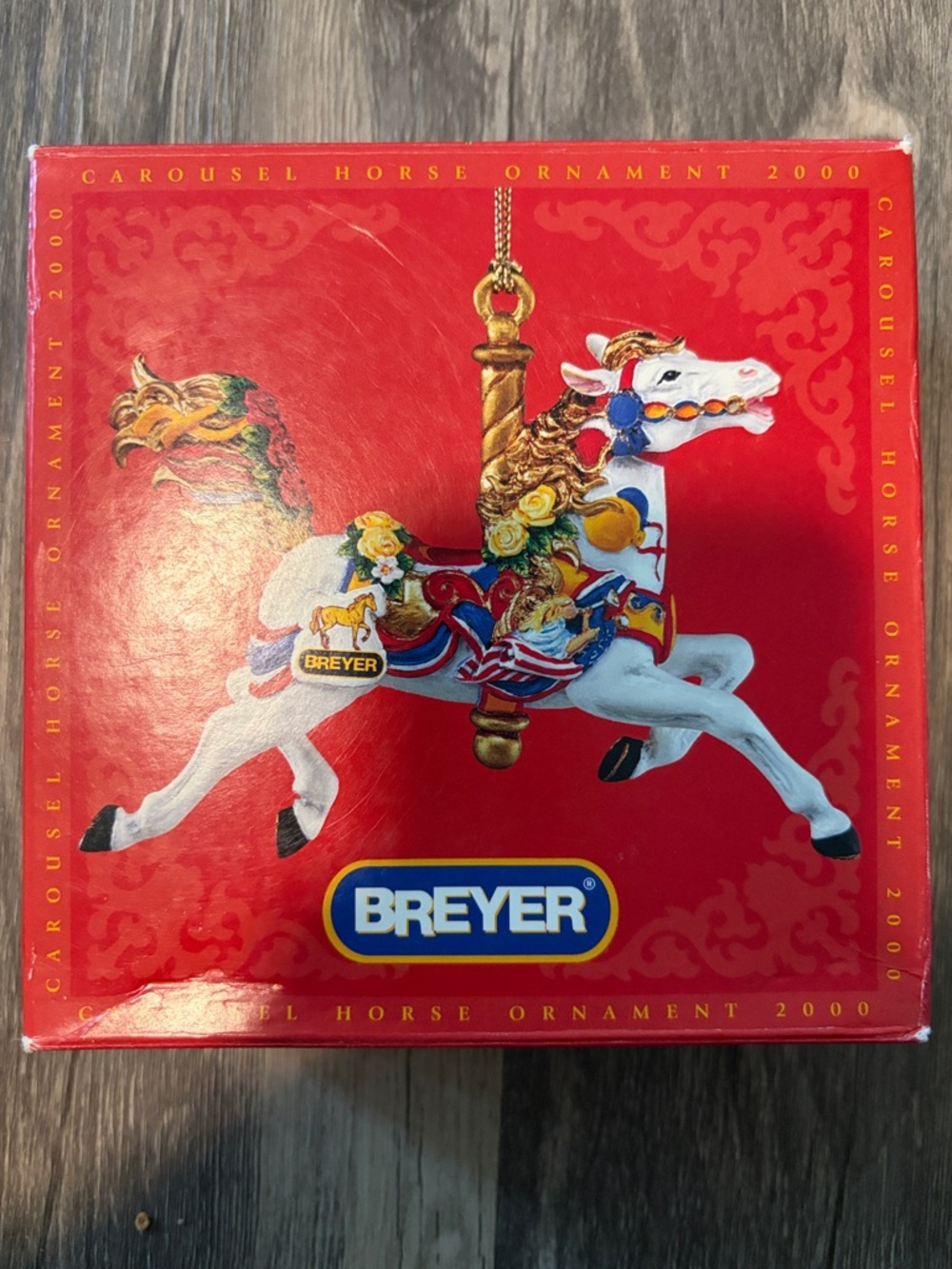 Breyer White Carousel Horse Ornament - 50th Anniversary Edition